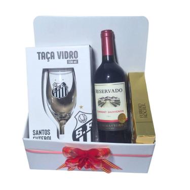 Imagem de Cesta Presente Times De Futebol Série Ouro Vinho Taça Bombom - Empório