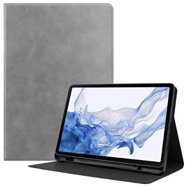 Imagem de Capa para tablet Caso para a guia Samsung Galaxy S8/S7 Caso de 11 polegadas (SM-X700/X706/T870/T875) Comprimido, premium Pu Capa de fólio de suporte de couro, Wave/Sleep Case de Wake/Sleep, Anti-Shock