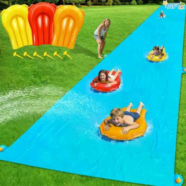 Imagem de Tobogã Aquático iGeeKid 12 m x 2,1 m com 3 Pranchas Infláveis