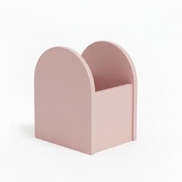 Imagem de Vaso Cachepot Flor Decoração Mesa Festas Enfeites Madeira Rosa Bb