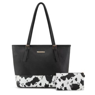 Imagem de Sacola de couro com estampa Montana West Cow para mulheres