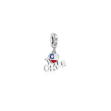 Imagem de Berloque I LOVE CHILE em Prata 925