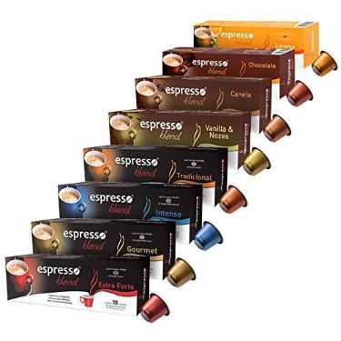 Imagem de Mega Kit de Cápsulas de Café Expresso Puro e Saborizado Compatíveis com Nespresso