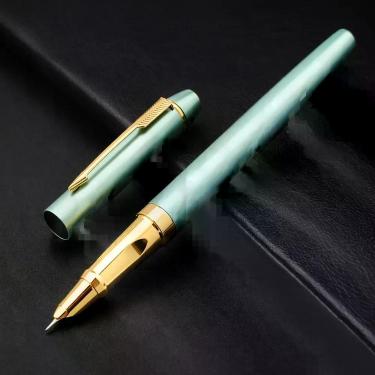 Imagem de Caneta tinteiro executiva metal verde ponta fina 0,38mm - LUYKE