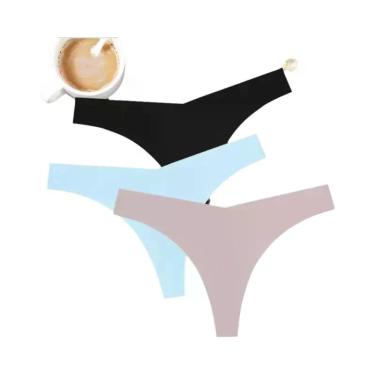 Imagem de Tanga Feminina Sem Costura De Cintura Baixa Em Formato V, Macia E Conf