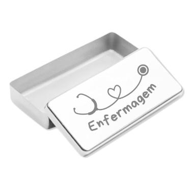 Imagem de Estojo Inox Autoclavavel Personalizado a Laser ENFERMAGEM - LOVE SAUDE