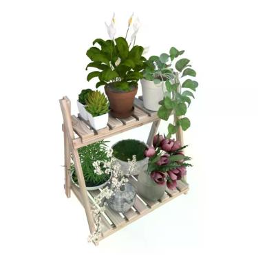Imagem de Estante Madeira Natural Estrutura Para Organizar Livros