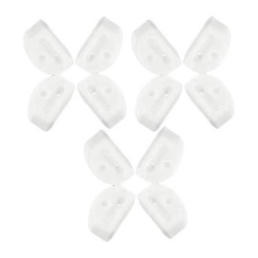 Imagem de JWQFBC 12 Peças de Contas de Violão Clássico, Fixadores de Cordas, Arremate de Violão, Contas de Ponte, Acessórios Feitos de Material PP para Violão Acústico, Branco