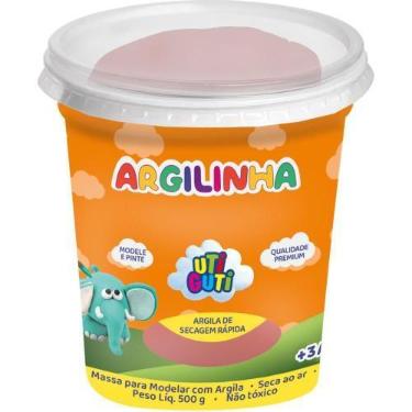 Imagem de Massa para Modelar Utiguti Argilinha 500G Terracota - Pacote com 6 Uni