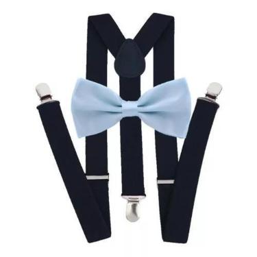 Imagem de Kit Suspensório Marinho + Gravata Borboleta Azul Bebê - Style Store, I