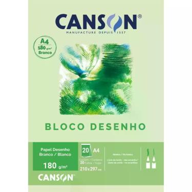 Imagem de Bloco para Educacao Artistica Desenho A4 180G.20FLS Branco - Fila Cans