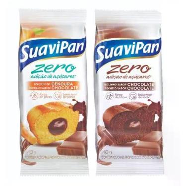 Imagem de 2 Bolinho de Cenoura/Chocolate Recheado 12 un 40g Suavipan