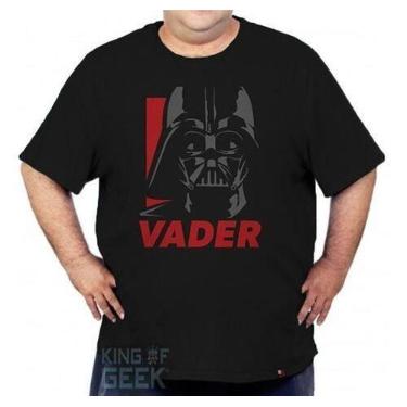 Imagem de Camiseta Plus Size Darth Vader Star Wars Filme Camisa Geek - KING OF G