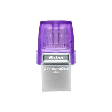 Imagem de Pen Drive 64GB Kingston Data Traveler, micro Duo 3C, USB C e USB-A, 20