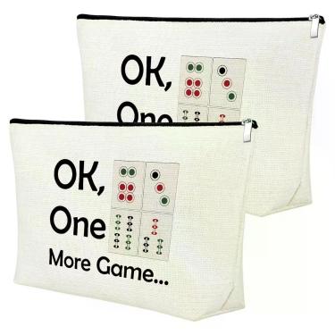 Imagem de Bolsa de maquiagem Mxrymvu Mahjong Player, presente para mulheres x2
