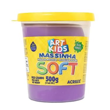 Imagem de Massinha De Modelar Soft Acrilex Macia 500g - Selecione a Cor, Violeta
