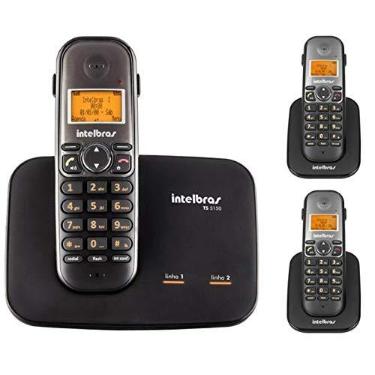 Imagem de Mini central Telefonica sem fio Fixo 2 linhas Bina + 2 Ramal