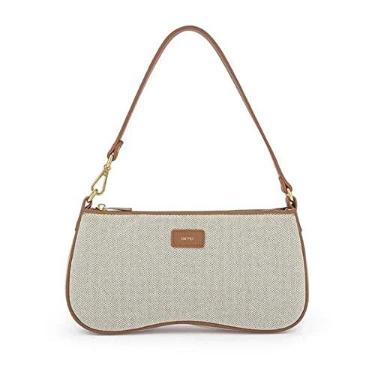 Imagem de JW PEI Bolsa feminina de ombro Eva, Lona bege