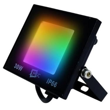 Imagem de Refletor Led Holofote 30w Bivolt Rgb Colorido C/Controle