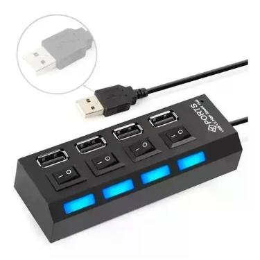 Imagem de Adaptador divisor hub usb 2.0 4 portas - MFL