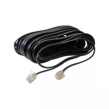 Imagem de Cabo Extensor Storm para Telefone RJ11 4 Vias 10M Preto 1