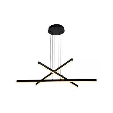 Imagem de Pendente Hasta Trio LED, Luz amarela 2700K, Preto fosco, 1 metro, Avant