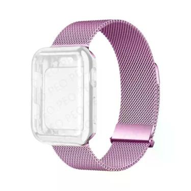Imagem de Pulseira De Metal Com Fecho Magnético Para Apple Watch, 45mm 44mm 38mm