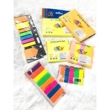 Imagem de Kit 7 Blocos De Adesivos Autocolante Para Anotação Lembrete - oem