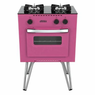 Imagem de Fogao 2 Bocas Venax Mini Cook Pink Gas Glp, Pink, Manual