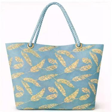 Imagem de Bolsa de Praia Feminina com Nécessaire Grande Confortável e Versátil -