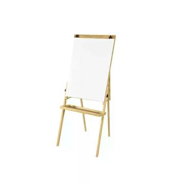 Imagem de Cavalete Flip Chart Porta Bloco Com Quadro Branco Estrutura Madeira Pi
