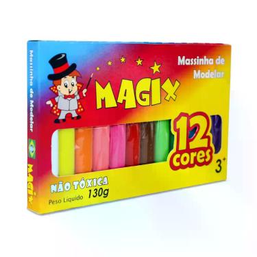 Imagem de Massinha Para Modelar Atóxica 12 Cores Magix 130g