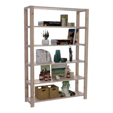 Imagem de Estante Sala Madeira Natural Para Objetos cm Madeia - Technox