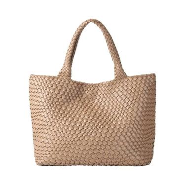 Imagem de Bolsa Grande De material vegano Trançada Para Mulheres, Bolsa De Praia