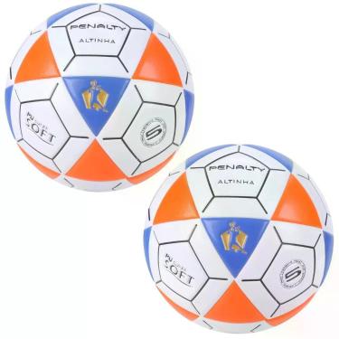 Imagem de Bola de Futevôlei Penalty Alta XXI sem Costura Toque Macio Laranja 2 Unidades