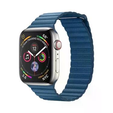 Imagem de Pulseira De Couro Para Apple Watch De 45mm 44mm 40mm 41mm 49mm 42mm, B