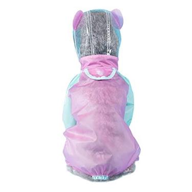 Imagem de Capa de chuva com capuz para cães de quatro patas Capas de chuva para cães à prova d'água Poncho de cachorro transparente Capa de chuva para cães pequenos Roupas à prova d'água Schnauzer Teddy Bichon Pomeranian