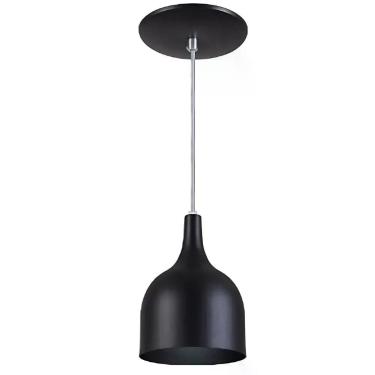 Imagem de Pendente Gota Lustre Luminária Para Balcão Em Alumínio Preto