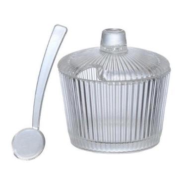 Imagem de Açucareiro de Vidro com Colher Graffiato 200ml  - Hauskraft