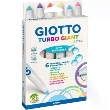 Imagem de Caneta Hidrografica Jumbo Giotto Turbo Giant Pastel 6COR - Canson