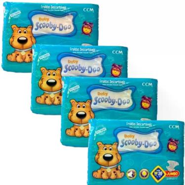 Imagem de Kit 4 PCT Fralda Descartável Scooby Doo Jumbo Todos Os Tamanho-(P)(M)(