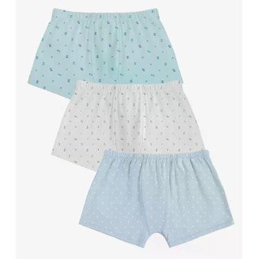 Imagem de Kit 3 Cuecas Infantis Boxer Em Cotton Trick Nick Azul, 14, Azul