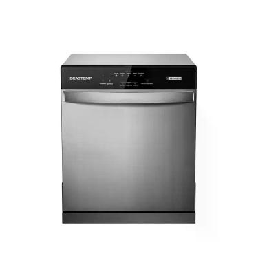 Imagem de Lava Louças Brastemp 8 Serviços Cinza e Black Piano BLF08BS, 110V