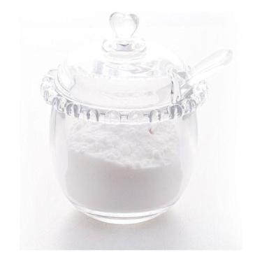 Imagem de Açucareiro Cristal De Chumbo Com Colher Coração Luxo Lyor, Transparent