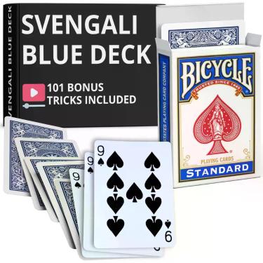 Imagem de Baralho Svengali 9 de Espadas Azul da Ted's Sterling Magic