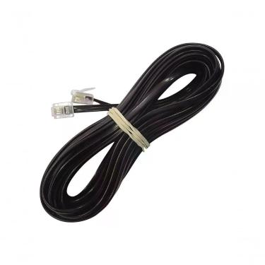 Imagem de Cabo para Telefone NWT Cabo Telefone Pino Americano 10m Liso Preto para Conexão de Aparelhos Fixos 10M