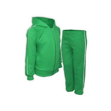 Imagem de Conjunto Moletom Juvenil Verde Bandeira Tamanho 14