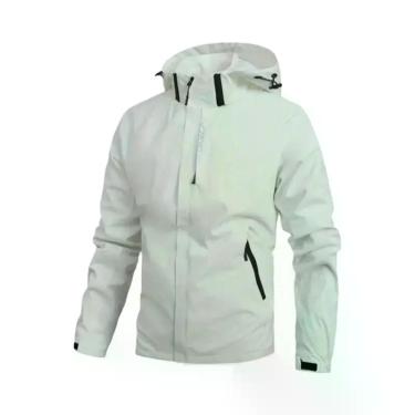 Imagem de Jaqueta De Chuva Masculina Leve E Impermeável Com Capuz, À Prova De Ve