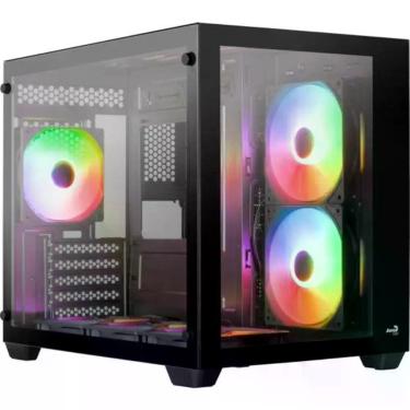 Imagem de Gabinete Gamer Aerocool Dryft Preto Com 6 Fans Argb Lateral Vidro [f002]