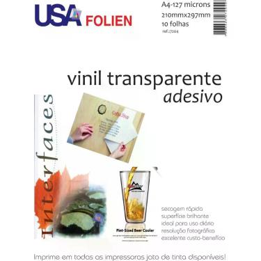 Imagem de Papel Fotografico INKJET A4 Vinil Adesivo Transparente - Usa Folien